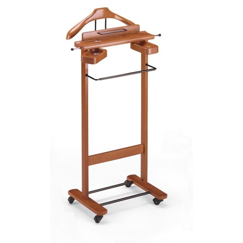 Valet Stand, Aris 113-C, Cherry Wood Valet Stand With Tray 113-C