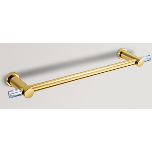 Towel Bar, Windisch 85649, 24 Inch Towel Bar with Swarovski Crystals in Chrome or Gold 85649