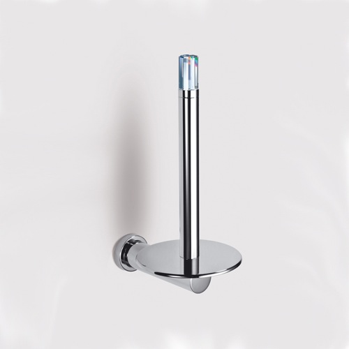 Toilet Paper Holder, Windisch 85652, Vertical Chrome or Gold Toilet Roll Holder with Swarovski Crystal 85652