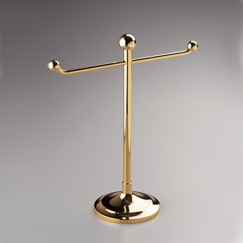 Towel Stand, Windisch 86120D, Free Standing Chrome And Gold Towel Holder 86120D