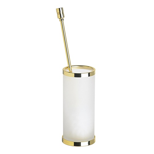 Toilet Brush, Windisch 89109M, Round Frosted Glass Toilet Brush Holder 89109M