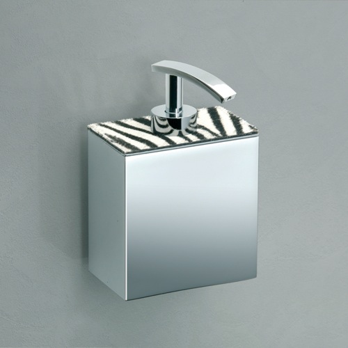Soap Dispenser, Windisch 90121Z, Wall Mounted Chrome Soap Dispenser with Zebra Design 90121Z