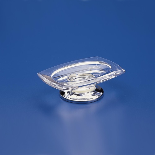 Soap Dish, Windisch 92112D, Rounded Rectangle Clear Crystal Glass Soap Dish 92112D