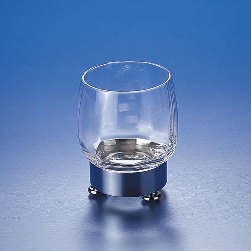 Toothbrush Holder, Windisch 94102D, Round Clear Crystal Glass Tumbler 94102D