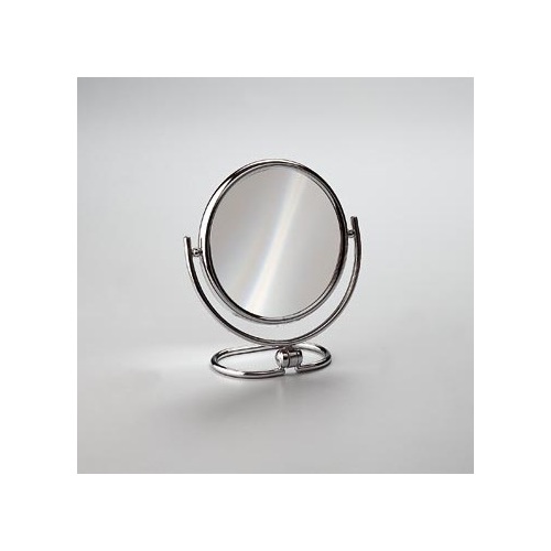 Makeup Mirror, Windisch 99122D, Chrome and Gold Brass Double Face 3x or 5x Magnifying Mirror 99122D