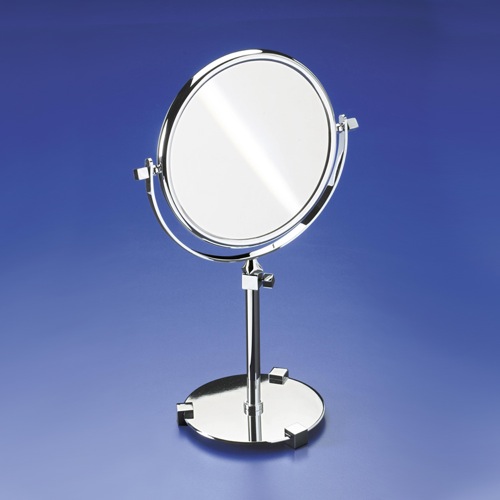 Makeup Mirror, Windisch 99126D, Pedestal Double Face 3x Gold Magnifying Mirror 99126D
