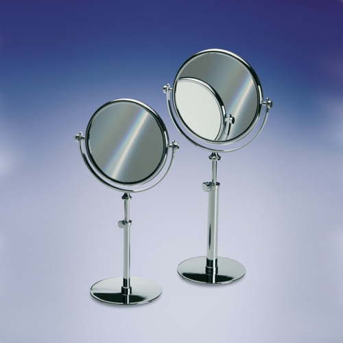 Makeup Mirror, Windisch 99131D, Pedestal Double Face Brass 3x, 5x Magnifying Mirror 99131D