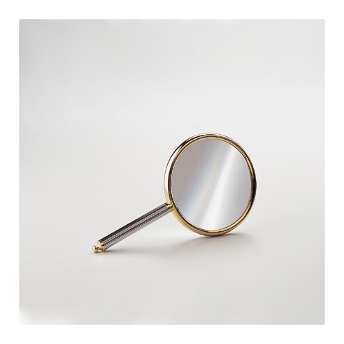 Makeup Mirror, Windisch 99161D, Gold Handheld Gold 5x Magnifying Mirror 99161D