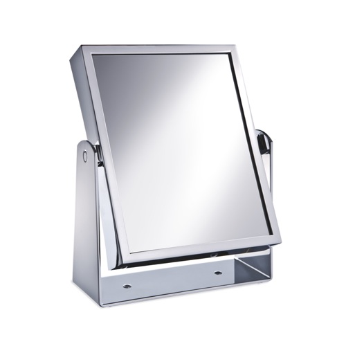 Makeup Mirror, Windisch 99324, Square Double Face Brass 3x or 5x Magnifying Mirror 99324