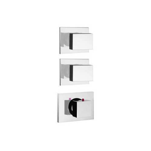 Thermostatic Shower Mixer, Fima S3513/2/S2262, Built/In Thermostatic Mixer With Double Volume Control Handles S3513/2