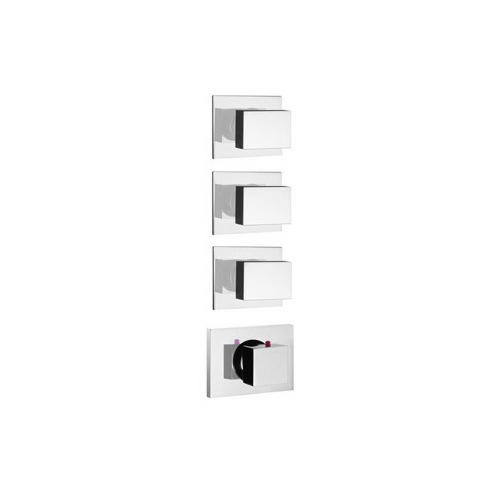 Thermostatic Shower Mixer, Fima S3513/3/S2263, Built/In Thermostatic Mixer With Triple Volume Control Handles S3513/3