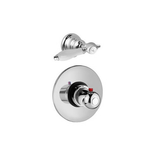 Thermostatic Shower Mixer, Fima S5433/1/S2261, Classic Built/In Thermostatic Mixer With Single Volume Control Handle S5433/1