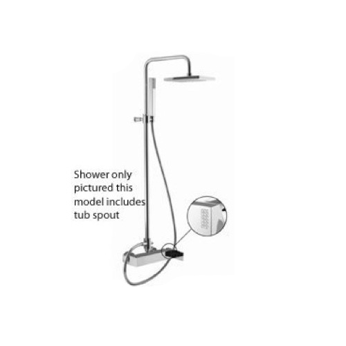 Shower Column, Fima S3504/2C, Wall Mounted Tub/Shower Mixer With Shower Set S3504/2C