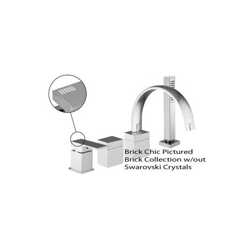 Deck Mount Tub Filler, Fima S3514, Four Holes Deck Mounted Tub Mixer With Hand Shower Set S3514