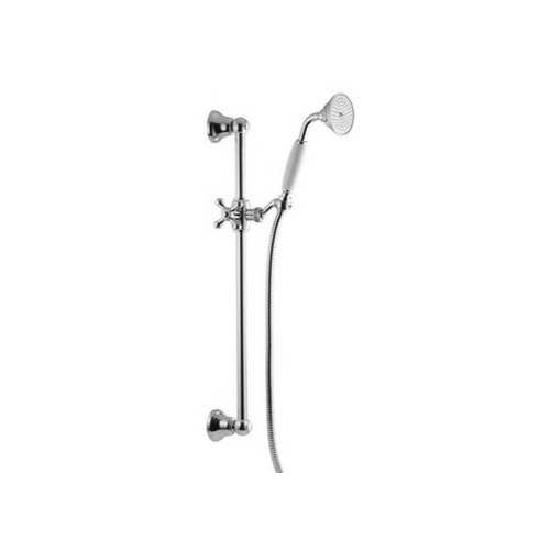 Hand Held Shower, Fima S2044/3, Classic Brass Sliding Rail With Brass Hand Shower S2044/3