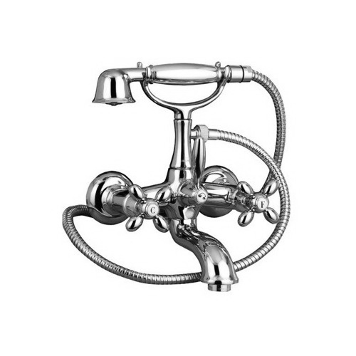 Clawfoot Tub Filler, Fima S5004, Wall Mounted Classic Tub Faucet With Hand Shower Set S5004