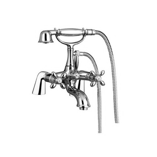 Clawfoot Tub Filler, Fima S5004/5, Deck Mounted Classic Tub Faucet With Hand Shower Set S5004/5
