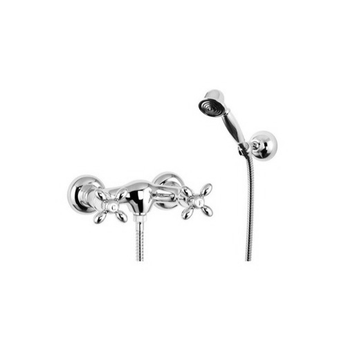 Bath-Shower Mixer, Fima S5005, Wall Mounted Classic Shower Faucet With Hand Shower Set S5005