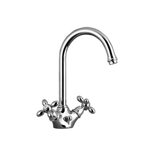 Bathroom Sink Faucet, Fima S5021, Classic Single Hole Bathroom Sink Faucet With Swivel Spout S5021