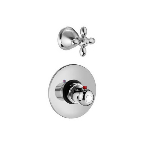 Thermostatic Shower Mixer, Fima S5043/1/S2261, Classic Built/In Thermostatic Mixer With Single Volume Control Handle S5043/1