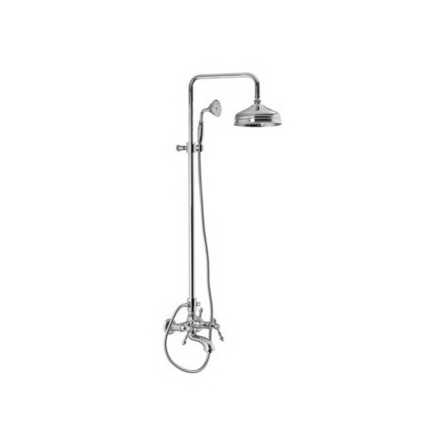 Shower Column, Fima S5054/2, Wall Mounted Classic Tub/Shower Faucet With Rainhead And Hand Shower Set S5054/2