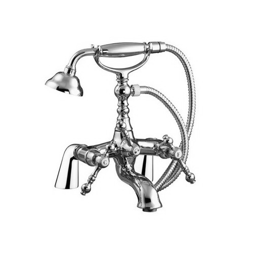 Clawfoot Tub Filler, Fima S5054/5, Deck Mounted Classic Tub Faucet With Hand Shower Set S5054/5
