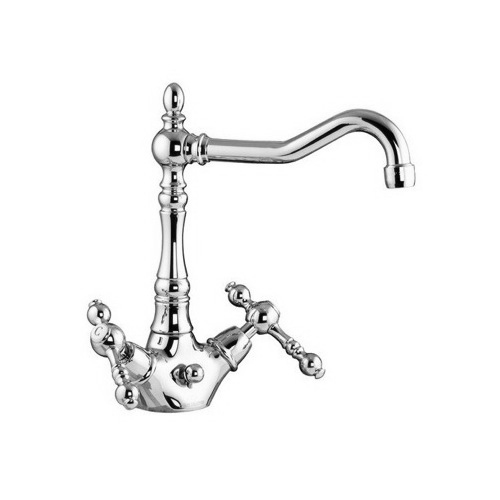 Bathroom Sink Faucet, Fima S5061, Classic Single Hole Bathroom Sink Faucet With Swivel Spout S5061