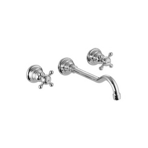 Bathroom Sink Faucet, Fima S5081L/5/S2230, Wall Mounted Classic Three Holes Bathroom Sink Faucet With Long Spout S5081L/5