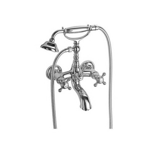 Clawfoot Tub Filler, Fima S5084, Wall Mounted Classic Tub Faucet With Hand Shower Set S5084
