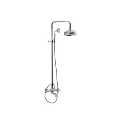Shower Column, Fima S5084/2, Wall Mounted Classic Tub/Shower Faucet With Rainhead And Hand Shower Set S5084/2