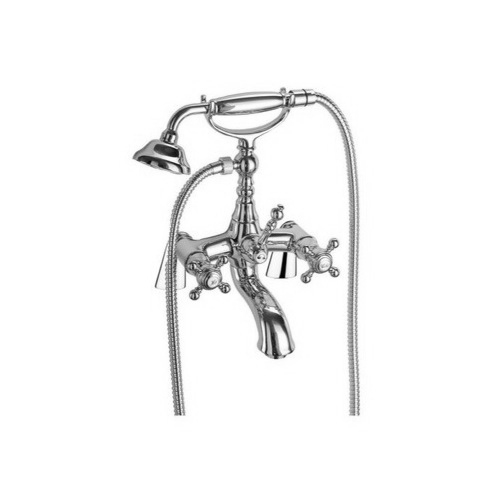 Clawfoot Tub Filler, Fima S5084/5, Deck Mounted Classic Tub Faucet With Hand Shower Set S5084/5