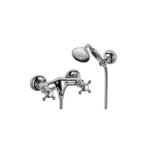Bath-Shower Mixer, Fima S5085, Wall Mounted Classic Shower Faucet With Hand Shower Set S5085