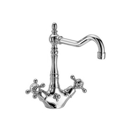 Bathroom Sink Faucet, Fima S5091, Classic Single Hole Bathroom Sink Faucet With Swivel Spout S5091