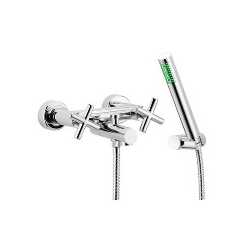 Tub Filler, Fima S5304, Wall Mounted Tub Faucet With Hand Shower Set S5304