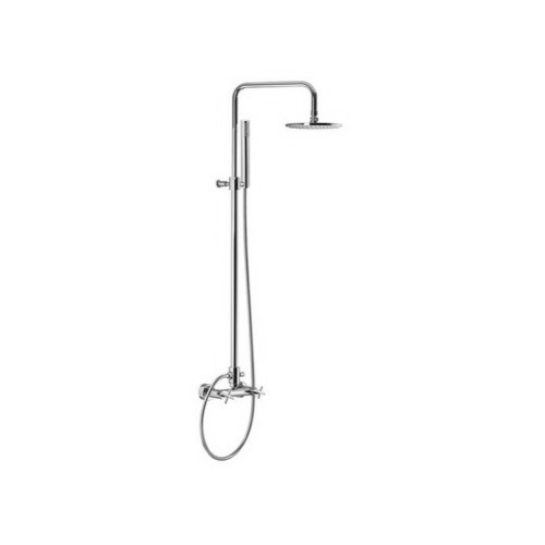 Shower Column, Fima S5305/2, Wall Mounted Shower Faucet With Rainhead Hand Shower Set S5305/2