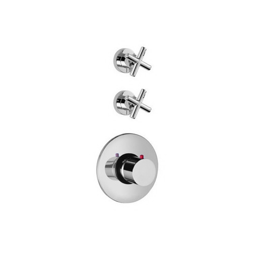 Thermostatic Shower Mixer, Fima S5333/2/S2262, Built/In Thermostatic Mixer With Double Volume Control Handles S5333/2