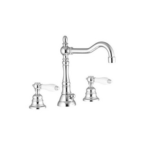 Bathroom Sink Faucet, Fima S5401, Classic 3 Holes Bathroom Sink Faucet With Swivel Spout S5401