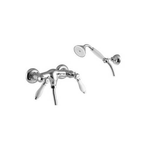Bath-Shower Mixer, Fima S5405, Wall Mounted Classic Shower Faucet With Hand Shower Set S5405