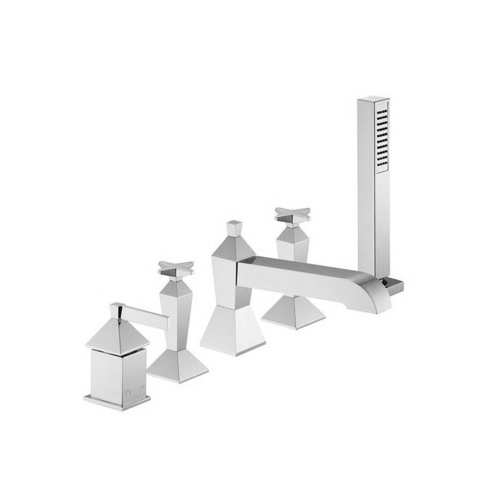 Deck Mount Tub Filler, Fima S5564, Five Holes Deck Mounted Tub Faucet S5564