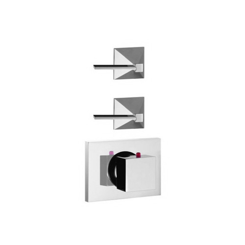 Thermostatic Shower Mixer, Fima S5573/2/S2262, Built/In Thermostatic Mixer With Double Volume Control Handles S5573/2
