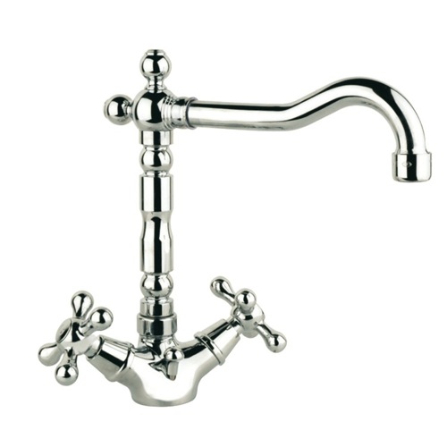 Bathroom Sink Faucet, Fiore 26062501.00, One Hole Polished Chrome Bathroom Sink Faucet 26062501