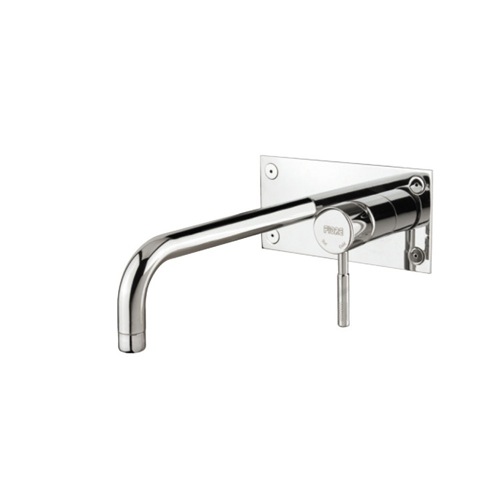 Bathroom Sink Faucet, Fiore 50CR7728, Polished Chrome Wall Plate Bathroom Sink Faucet 50CR7728