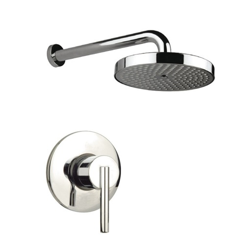 Bath-Shower Mixer, Fiore 70CR7181, Built-In Polished Chrome Shower Mixer With Shower Arm And Shower Head 70CR7181