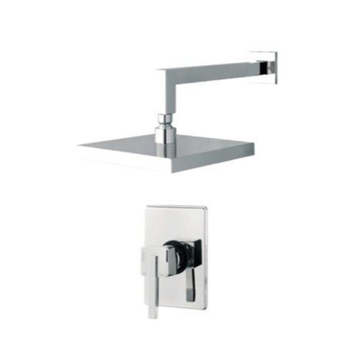 Bathtub and Shower Faucet, Fiore 71CR7781, Built-In Polished Chrome Shower Mixer With Shower Arm And Shower Head 71CR7781