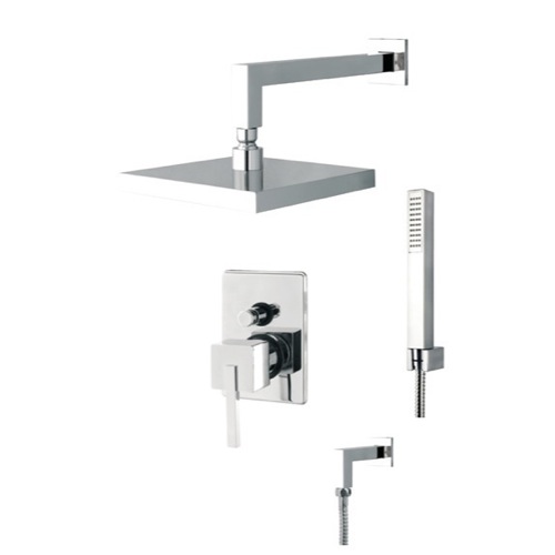 Bath-Shower Mixer, Fiore 71CR7787, Built-In Polished Chrome Shower Mixer With Diverter 71CR7787