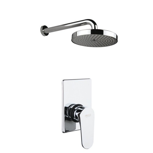 Bath-Shower Mixer, Fiore 75CR6516, Built-In Polished Chrome Shower Mixer With Shower Arm And Shower Head 75CR6516