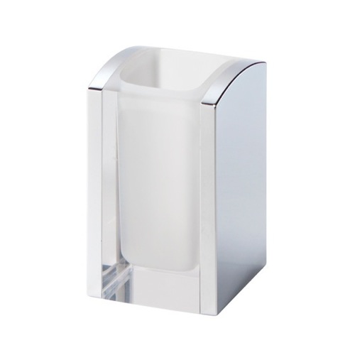 Toothbrush Holder, Gedy 1198, Blue, Anthracite or Transparent Thermoplastic Resins Square Toothbrush Holder 1198