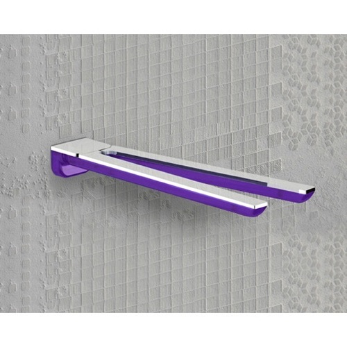 Towel Bar, Gedy 1423-32, Lilac and Chrome 13 Inch Wall Mounted Double Swivel Towel Bar 1423-32