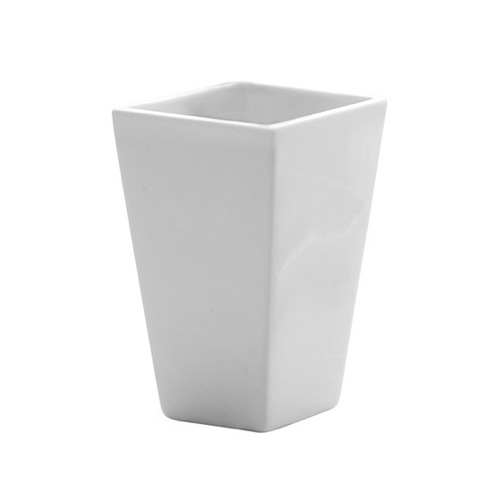 Toothbrush Holder, Gedy 1698-02, Square White Pottery Toothbrush Holder 1698-02