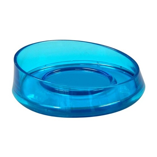 Soap Dish, Gedy 1711-92, Transparent Turquoise Round Soap Dish 1711-92